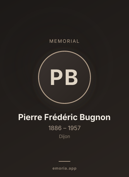 Memorial portrait of Pierre Frédéric Bugnon