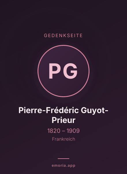 Gedenkportrait von Pierre-Frédéric Guyot-Prieur