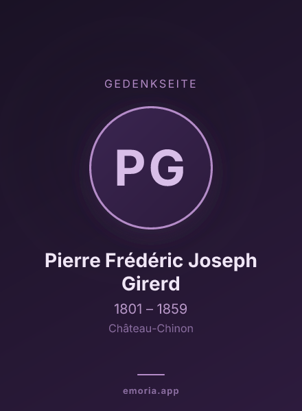 Gedenkportrait von Pierre Frédéric Joseph Girerd