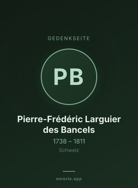 Gedenkportrait von Pierre-Frédéric Larguier des Bancels