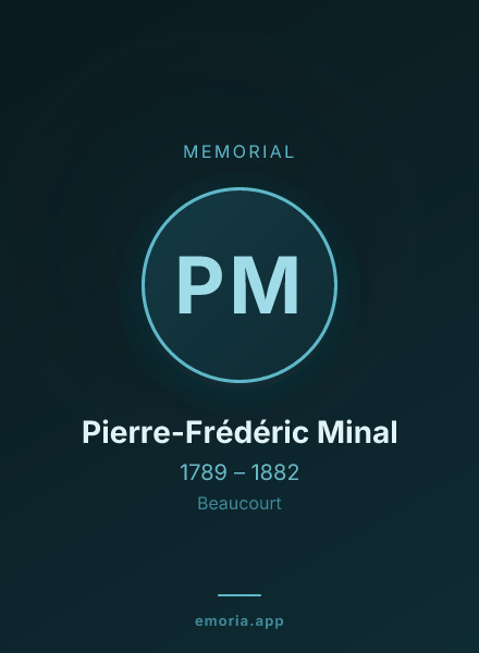 Memorial portrait of Pierre-Frédéric Minal