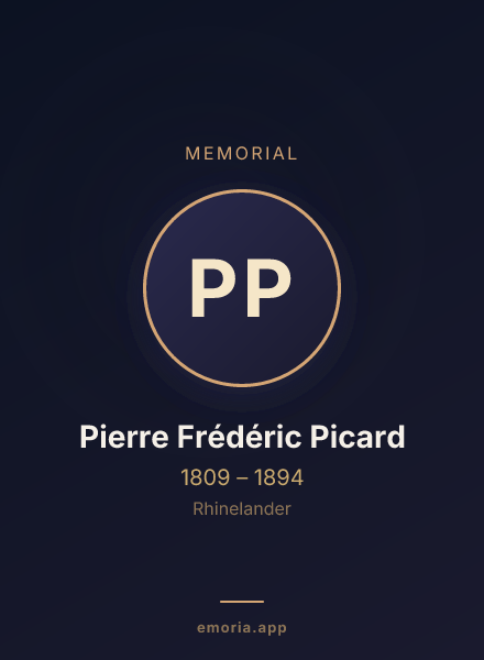Memorial portrait of Pierre Frédéric Picard