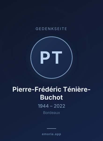 Gedenkportrait von Pierre-Frédéric Ténière-Buchot