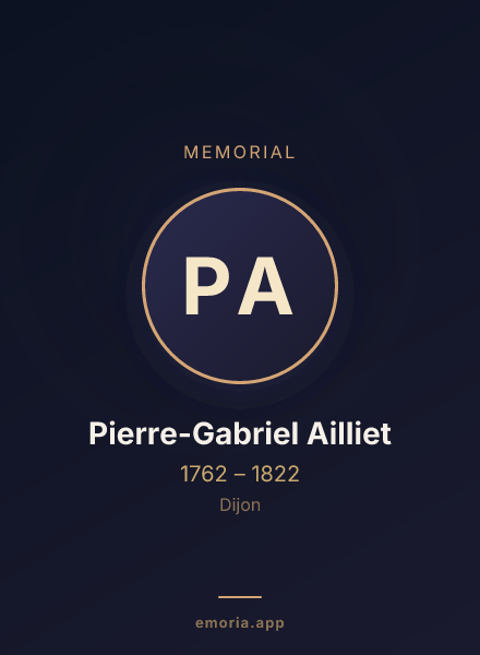 Memorial portrait of Pierre-Gabriel Ailliet