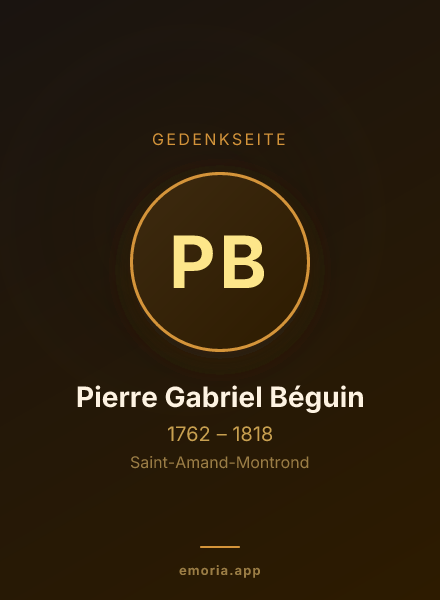 Gedenkportrait von Pierre Gabriel Béguin