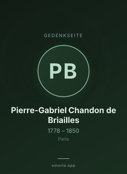 Gedenkportrait von Pierre-Gabriel Chandon de Briailles