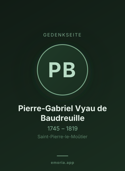Gedenkportrait von Pierre-Gabriel Vyau de Baudreuille