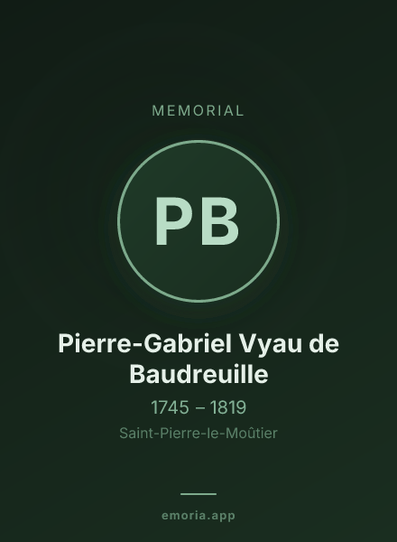 Memorial portrait of Pierre-Gabriel Vyau de Baudreuille
