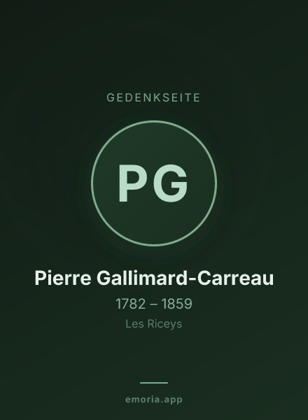Gedenkportrait von Pierre Gallimard-Carreau