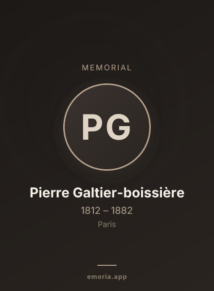 Memorial portrait of Pierre Galtier-boissière