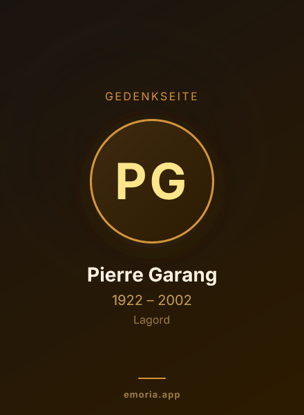 Gedenkportrait von Pierre Garang