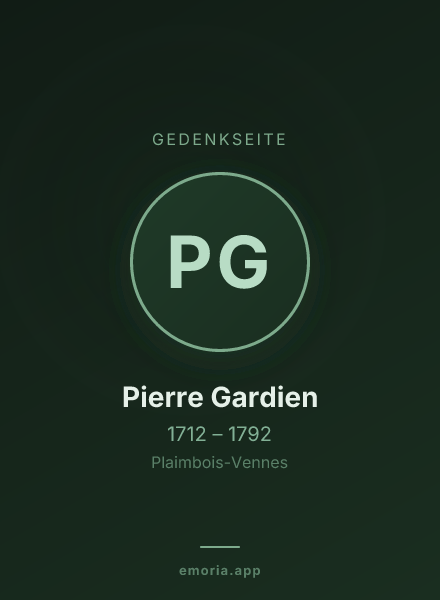Gedenkportrait von Pierre Gardien