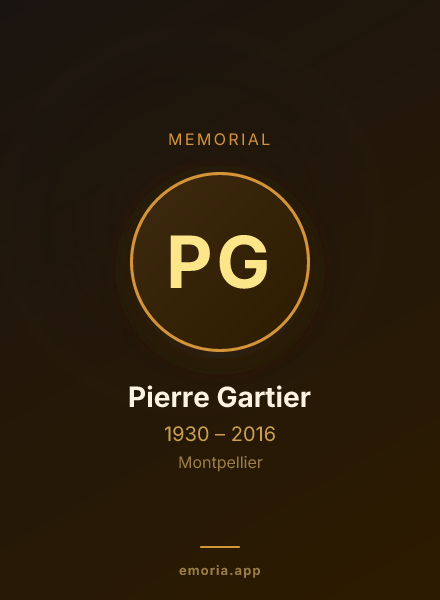 Memorial portrait of Pierre Gartier