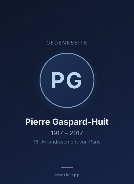 Gedenkportrait von Pierre Gaspard-Huit