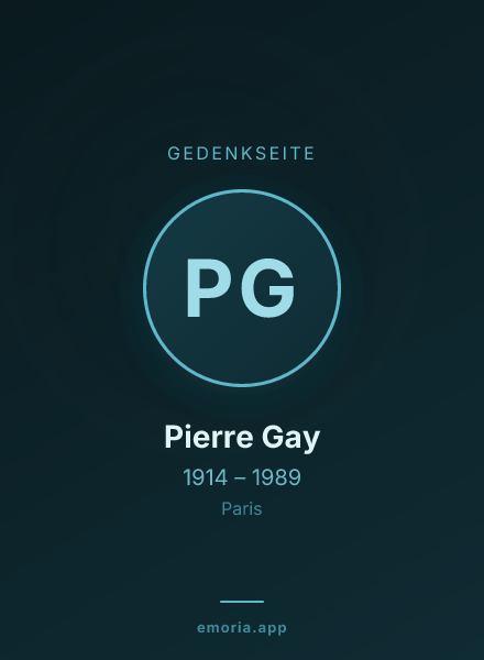 Gedenkportrait von Pierre Gay