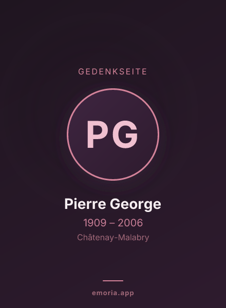 Gedenkportrait von Pierre George
