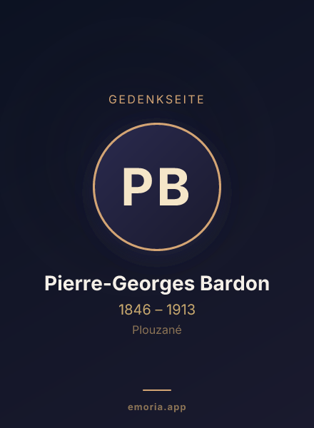 Gedenkportrait von Pierre-Georges Bardon