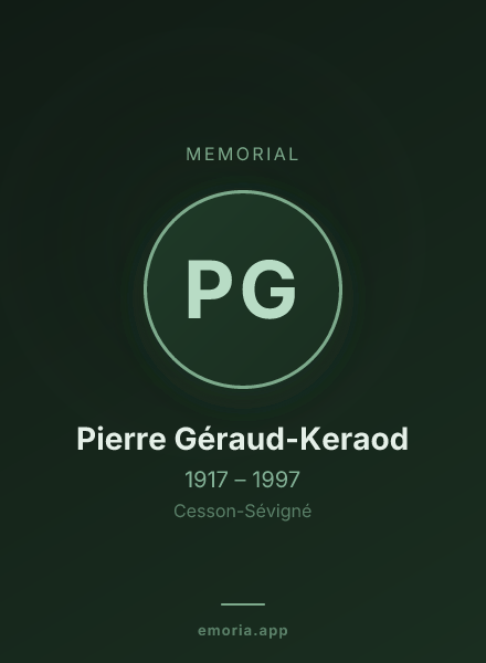 Memorial portrait of Pierre Géraud-Keraod