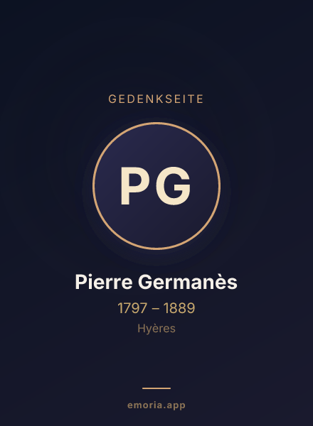 Gedenkportrait von Pierre Germanès