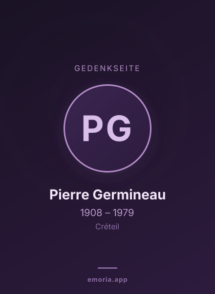 Gedenkportrait von Pierre Germineau