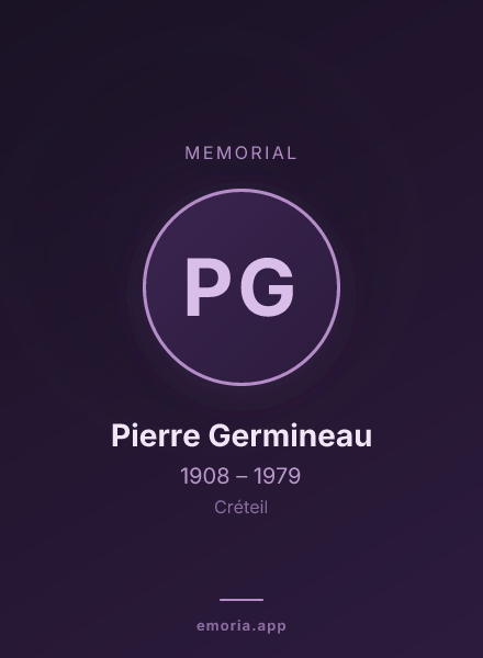 Memorial portrait of Pierre Germineau