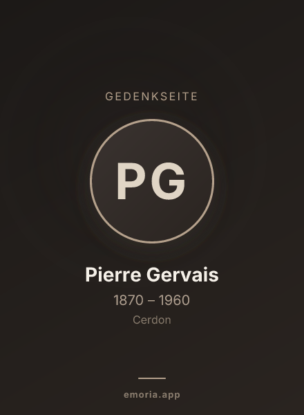 Gedenkportrait von Pierre Gervais