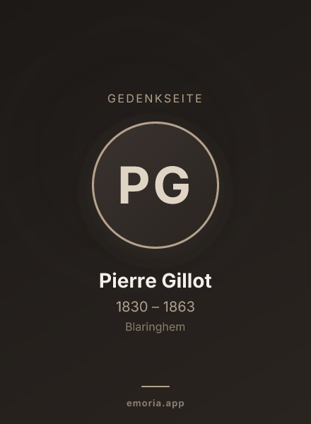 Gedenkportrait von Pierre Gillot