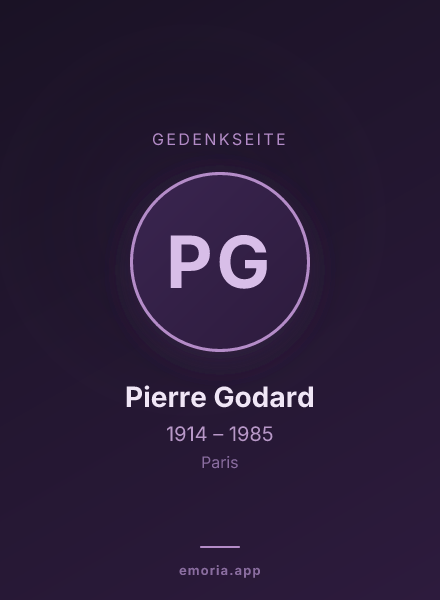 Gedenkportrait von Pierre Godard
