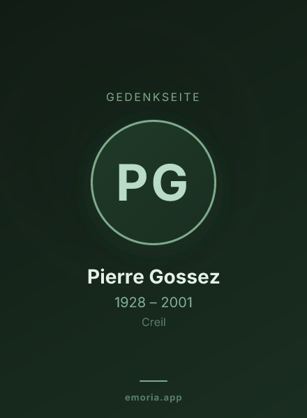 Gedenkportrait von Pierre Gossez