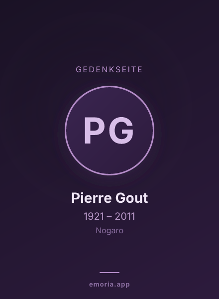 Gedenkportrait von Pierre Gout