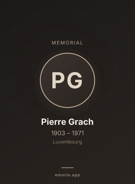Memorial portrait of Pierre Grach