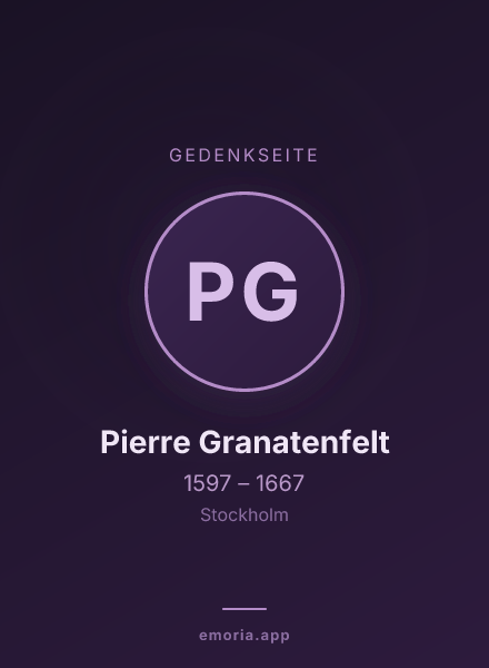 Gedenkportrait von Pierre Granatenfelt