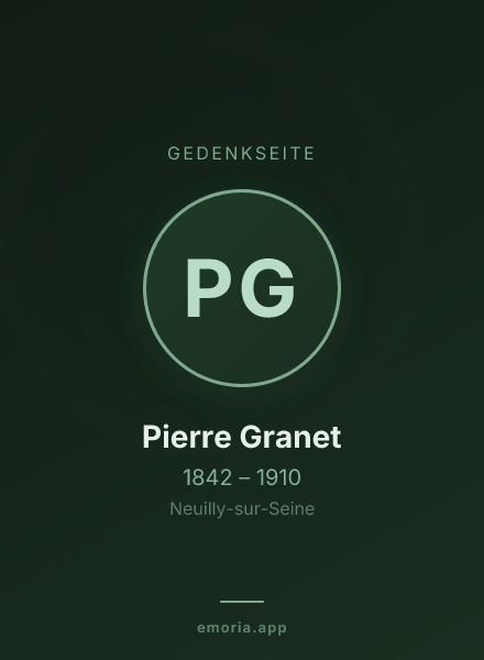 Gedenkportrait von Pierre Granet