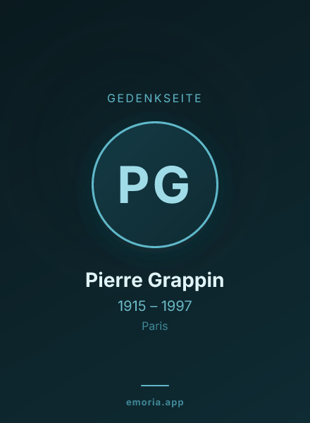 Gedenkportrait von Pierre Grappin