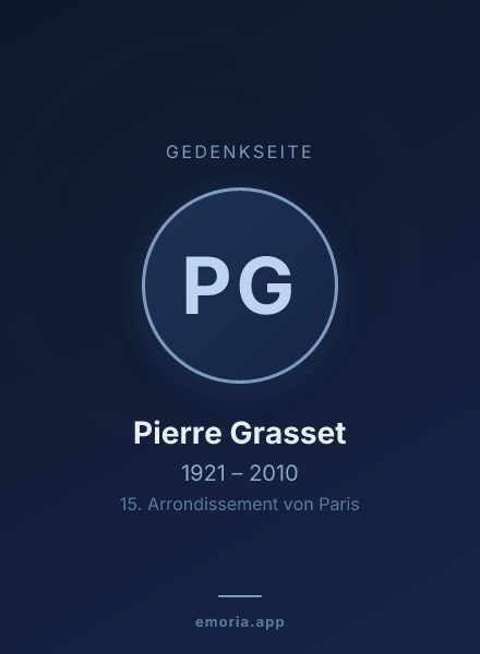 Gedenkportrait von Pierre Grasset