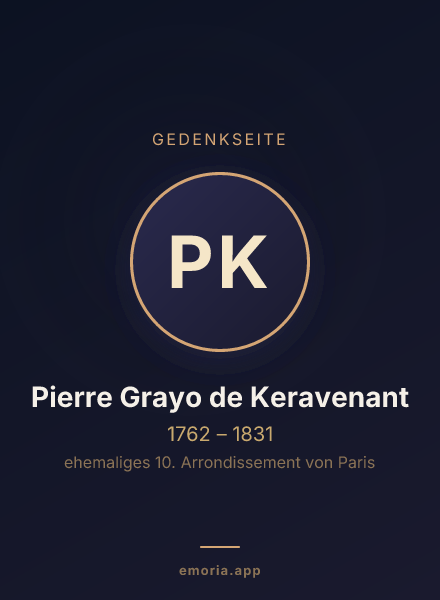Gedenkportrait von Pierre Grayo de Keravenant