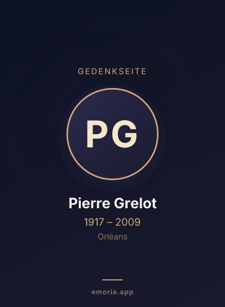 Gedenkportrait von Pierre Grelot