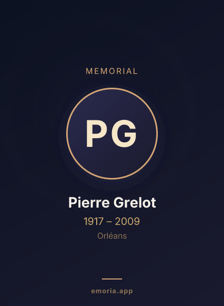 Memorial portrait of Pierre Grelot