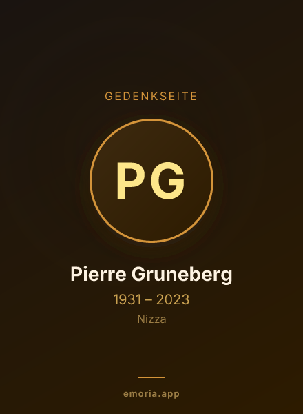 Gedenkportrait von Pierre Gruneberg
