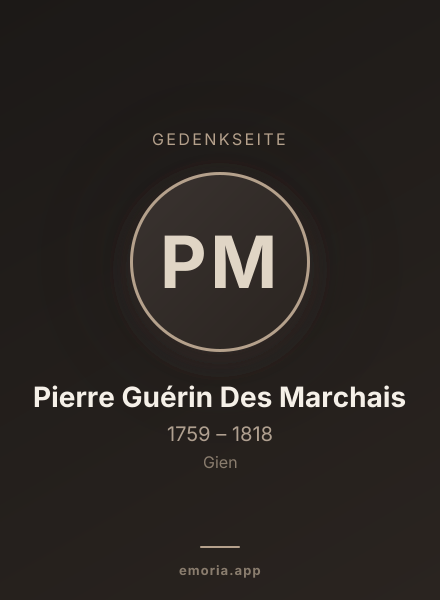 Gedenkportrait von Pierre Guérin Des Marchais