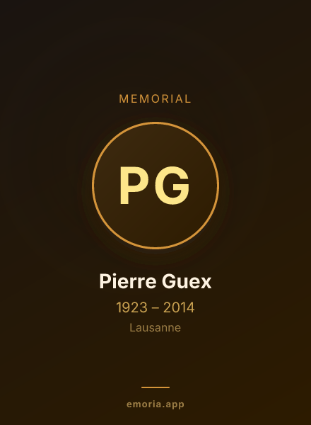 Memorial portrait of Pierre Guex