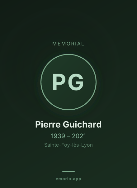 Memorial portrait of Pierre Guichard