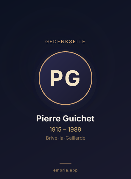 Gedenkportrait von Pierre Guichet