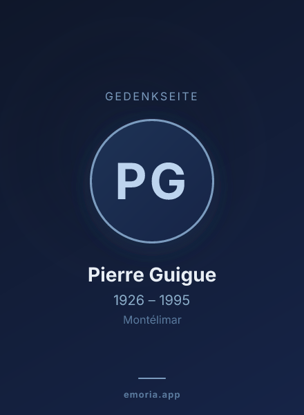 Gedenkportrait von Pierre Guigue