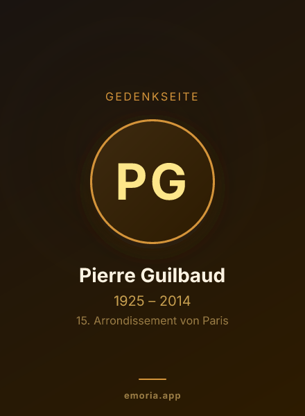 Gedenkportrait von Pierre Guilbaud