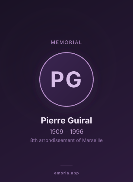 Memorial portrait of Pierre Guiral