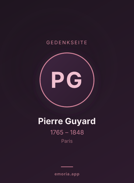 Gedenkportrait von Pierre Guyard