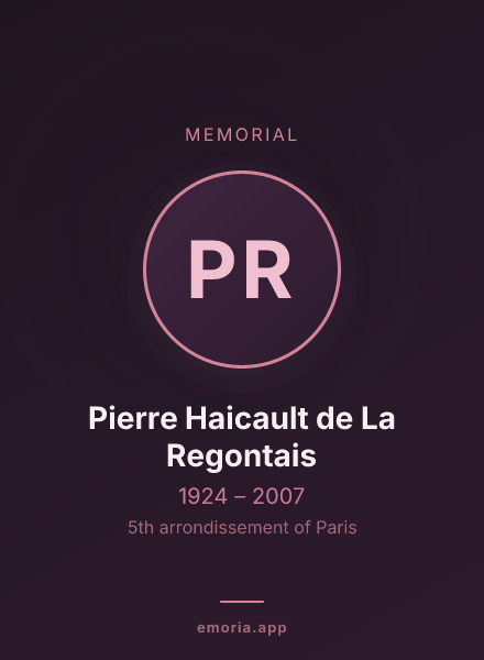 Memorial portrait of Pierre Haicault de La Regontais