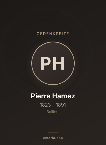 Gedenkportrait von Pierre Hamez