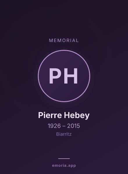 Memorial portrait of Pierre Hebey